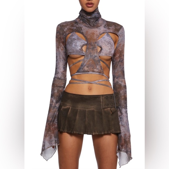 Dolls Kill Tops - Dolls Kill Fader Top and Shrug